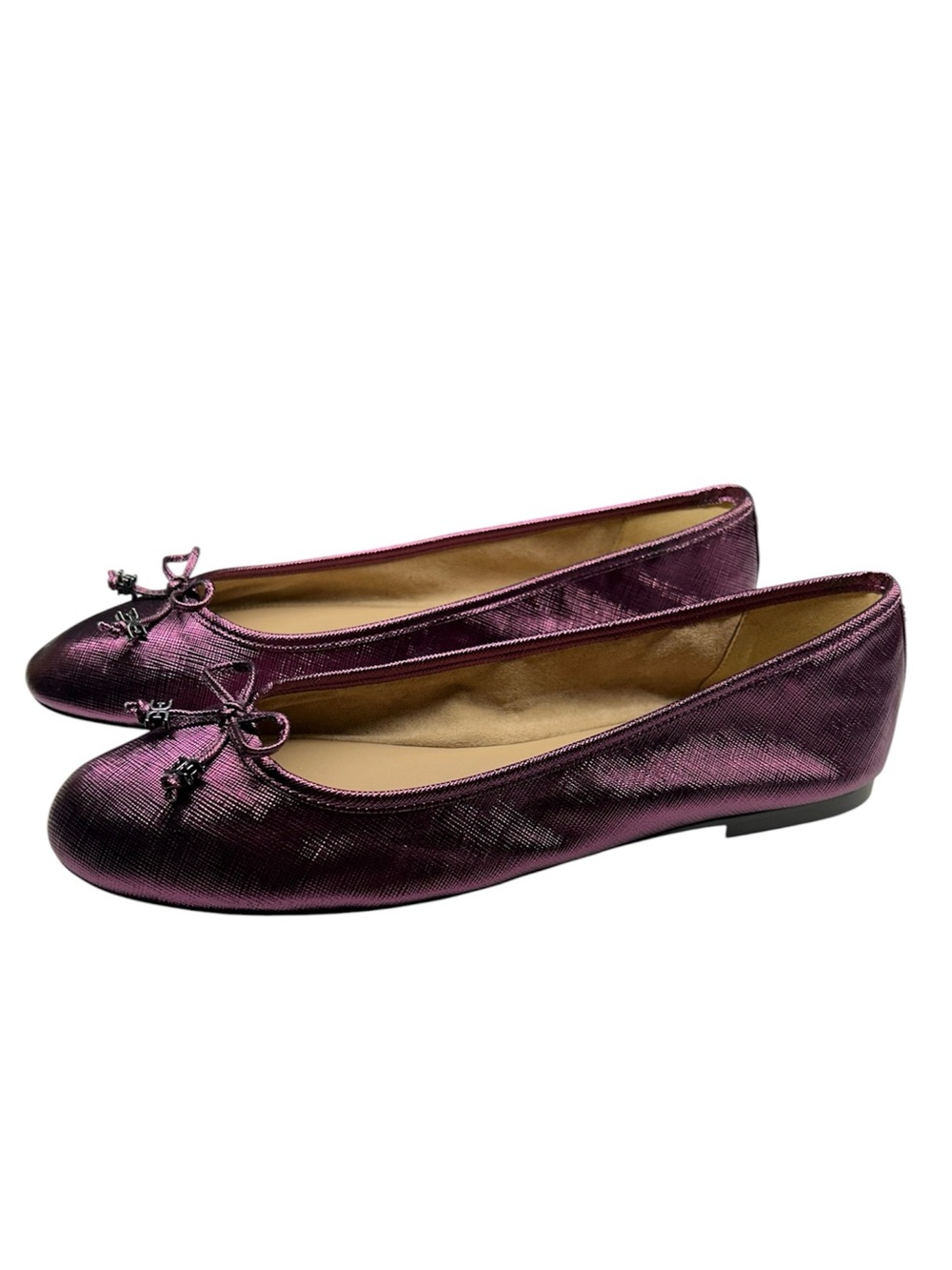 Sam Edelman Felicia Luxe Ballet Flats Metallic Orchid with Bow 10